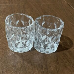 Crystal Glass Votive Candle Holders
